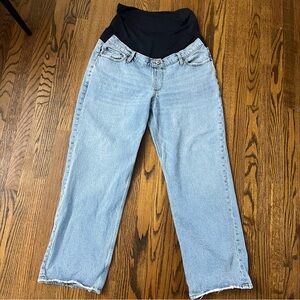 Abercrombie & Fitch The Baggy Light Blue Maternity Jeans 90s wide leg